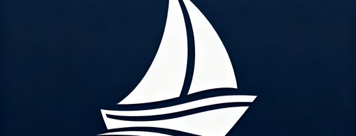 远航汽车品牌Logo，简约的船帆造型线条，代表高端新能源汽车品牌