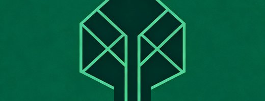 云杉资本金融品牌Logo，深绿色几何图形构成树木轮廓，传递稳健与成长理念